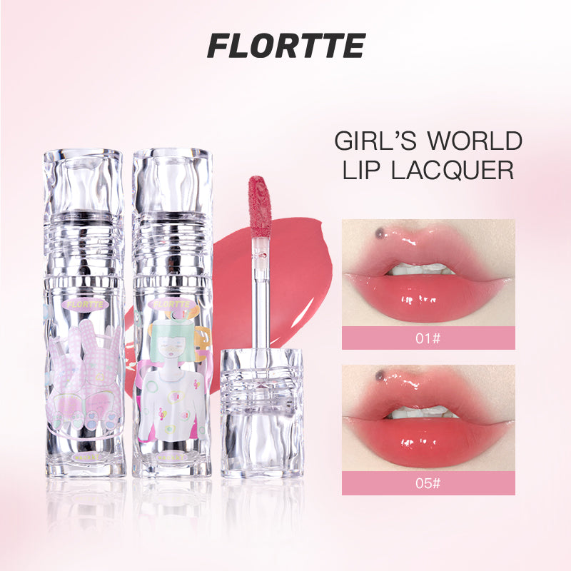 Collection of Girl's World Non-Stick Cup Lip Lacquer in a gallery layout
